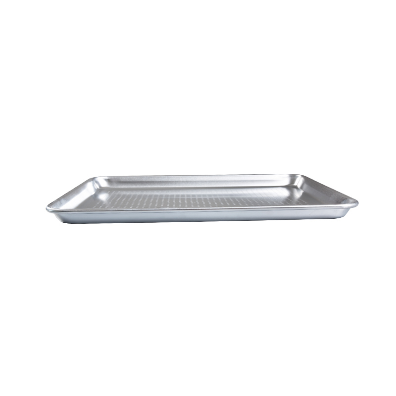 Naturalis et uncoated pura aluminium perforata dimidium sheet Pan / Pan Pan XVIII-inch l X13-inch W x1-inch h (medium magnitudine)