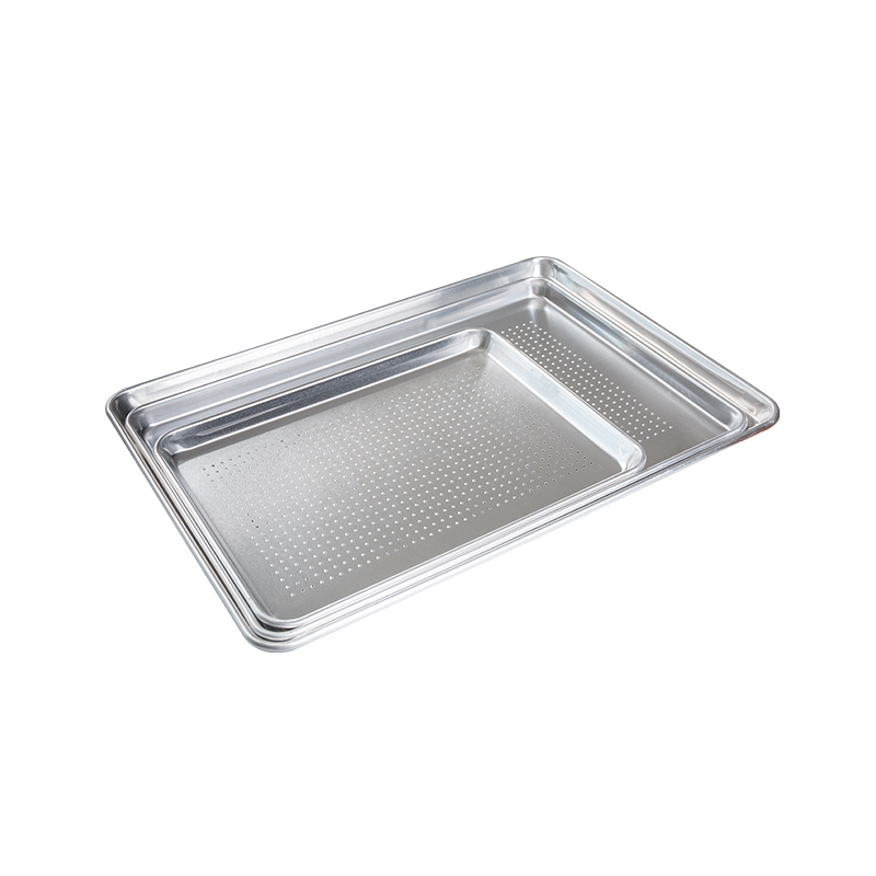 Naturalis et uncoated pura aluminium perforata dimidium sheet Pan / Pan Pan XVIII-inch l X13-inch W x1-inch h (medium magnitudine)