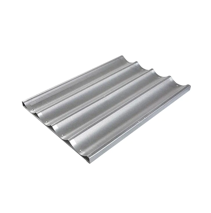 Sinis Aluminium perforata Baguette Pans: Confectione perfectum in pistoria